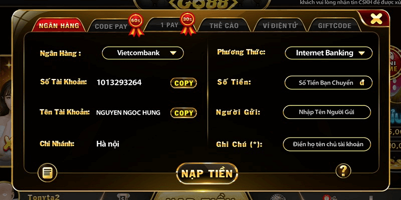 Cách lấy lại tiền nạp game GO88 hiệu quả bằng phương pháp rút tiền