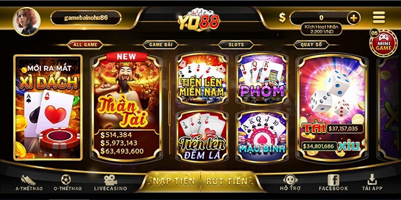 Đặc điểm nổi bật của trang web YO88 game đánh bài đổi thưởng